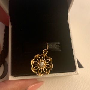 Retired Pandora 14k gold Golden Radiance Diamond